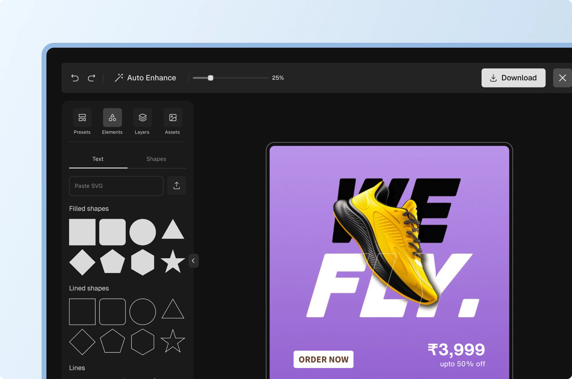 Built-in Creative Editor as Capable as Canva