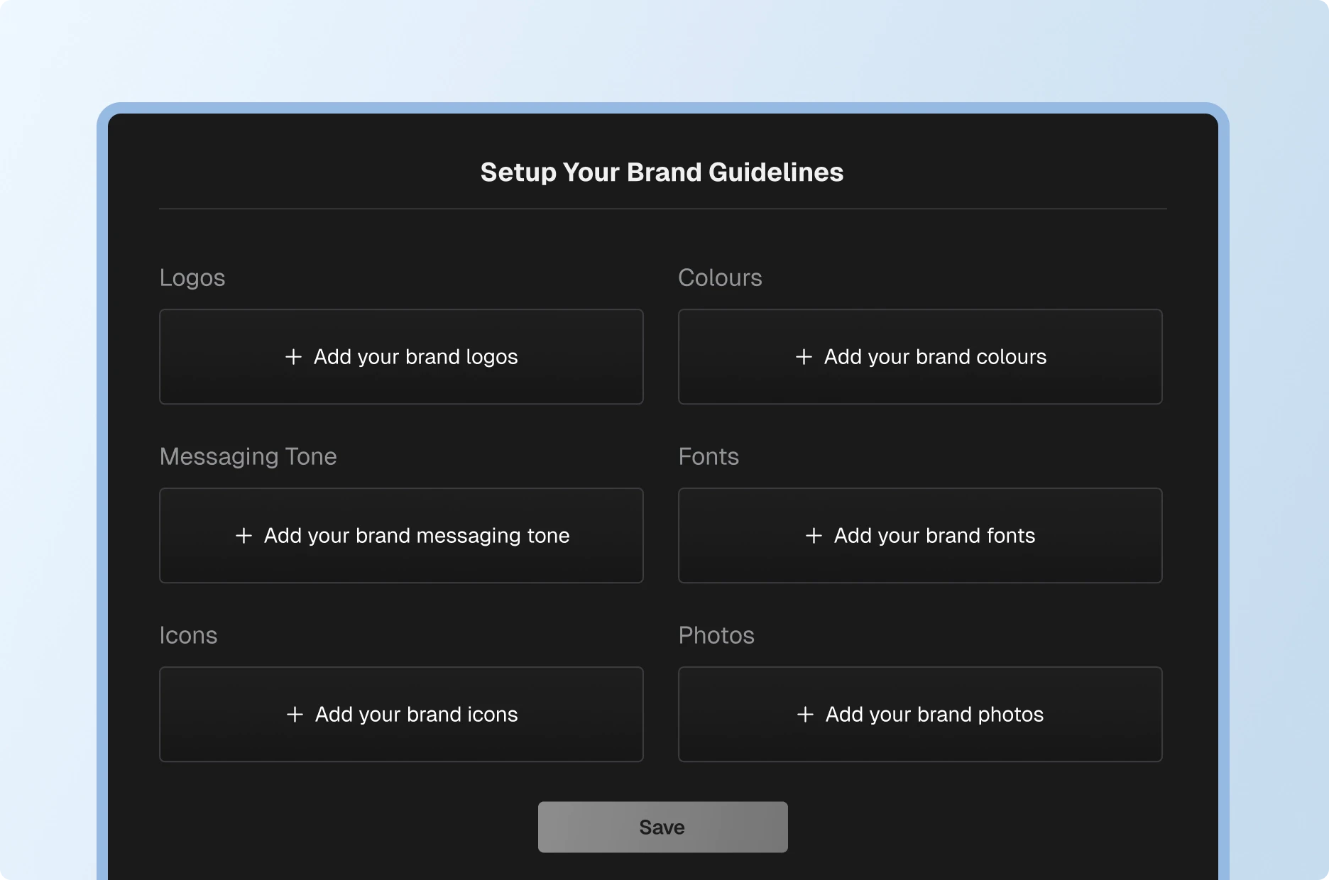 Brand Guidelines Setup